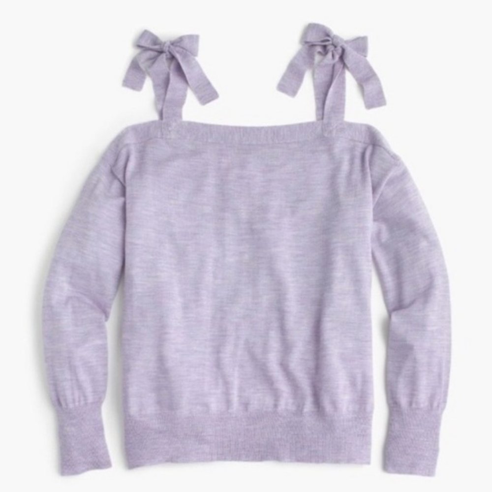 J. Crew Merino Wool Cold Shoulder Sweater